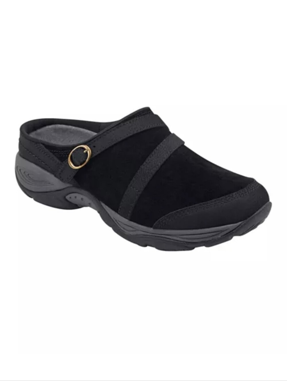 Easy Spirit Equinox Clog Sporty style Women 8.5M Black suede New